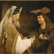 Picture Of Mythological Swords - Ahimelech Giving The Sword Of Goliath To David By Aert De Gelder