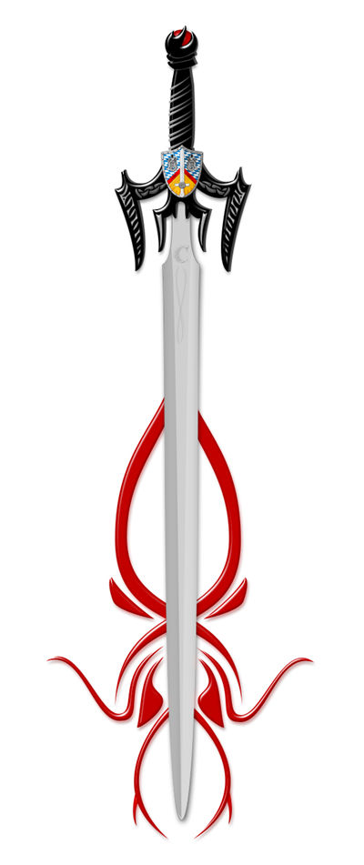 Picture Of Sword With Red Dragon